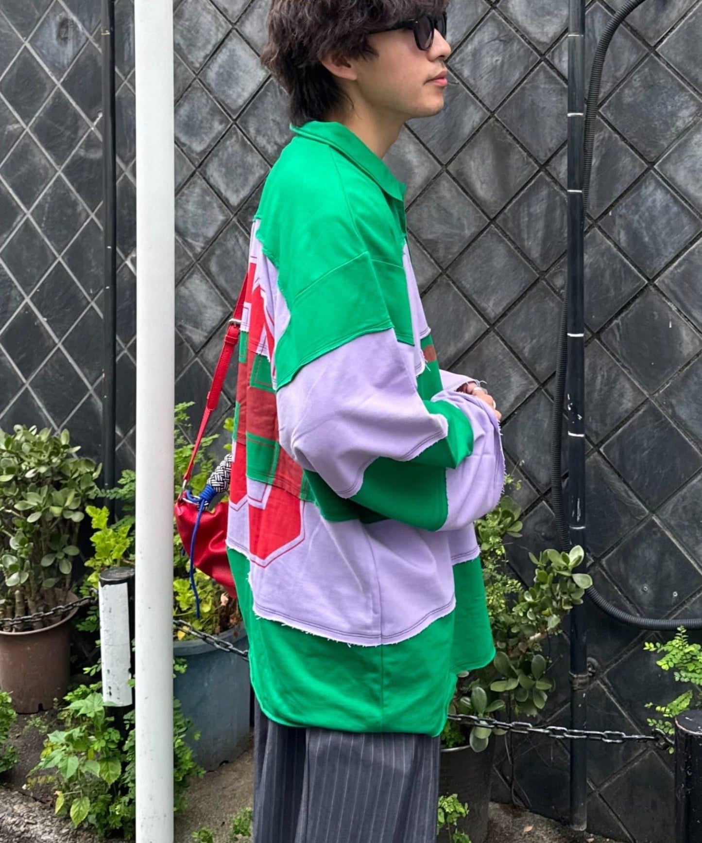 SOUNDS GOOOOD 寬鬆條紋橄欖球衫