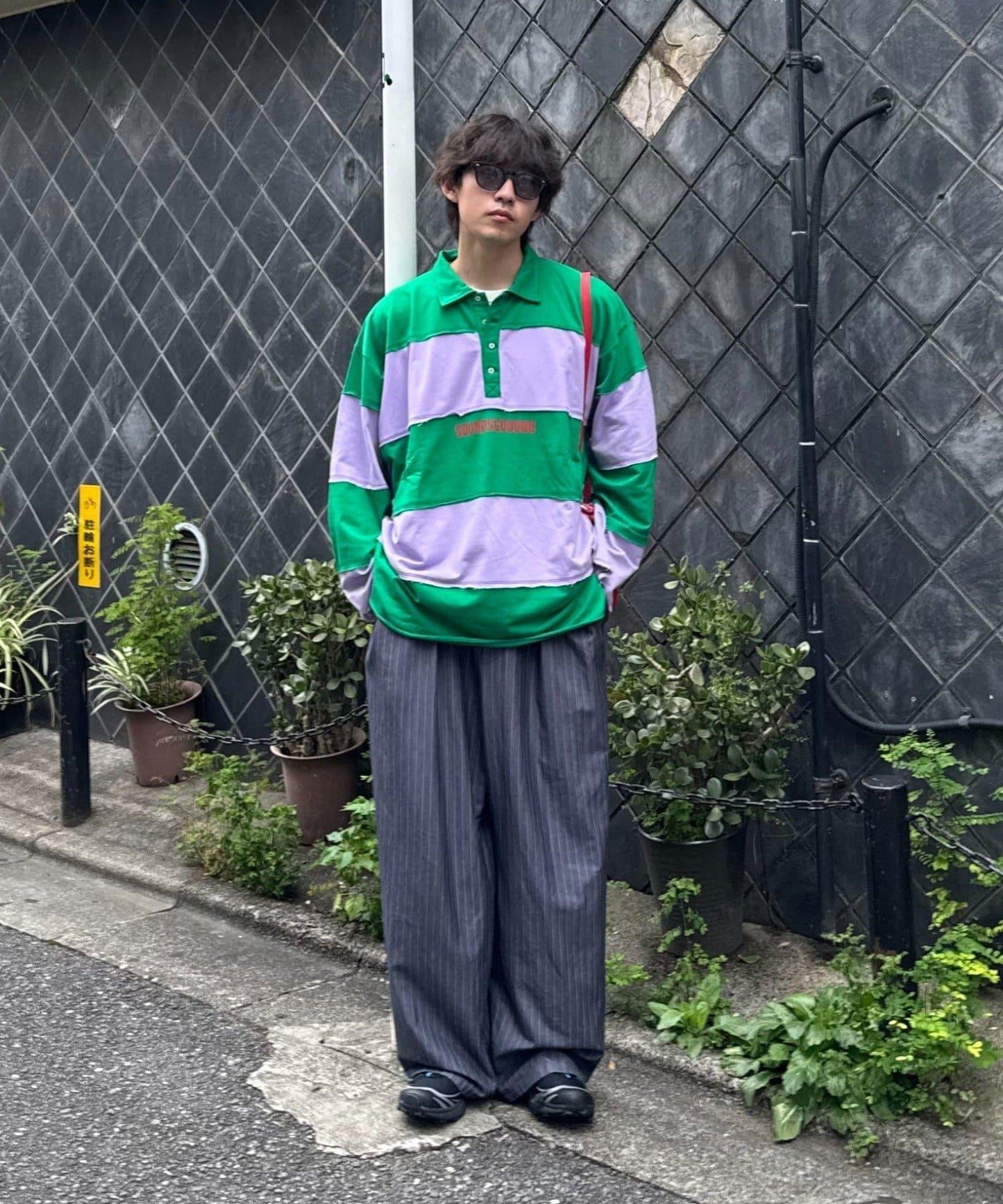 SOUNDS GOOOOD 寬鬆條紋橄欖球衫