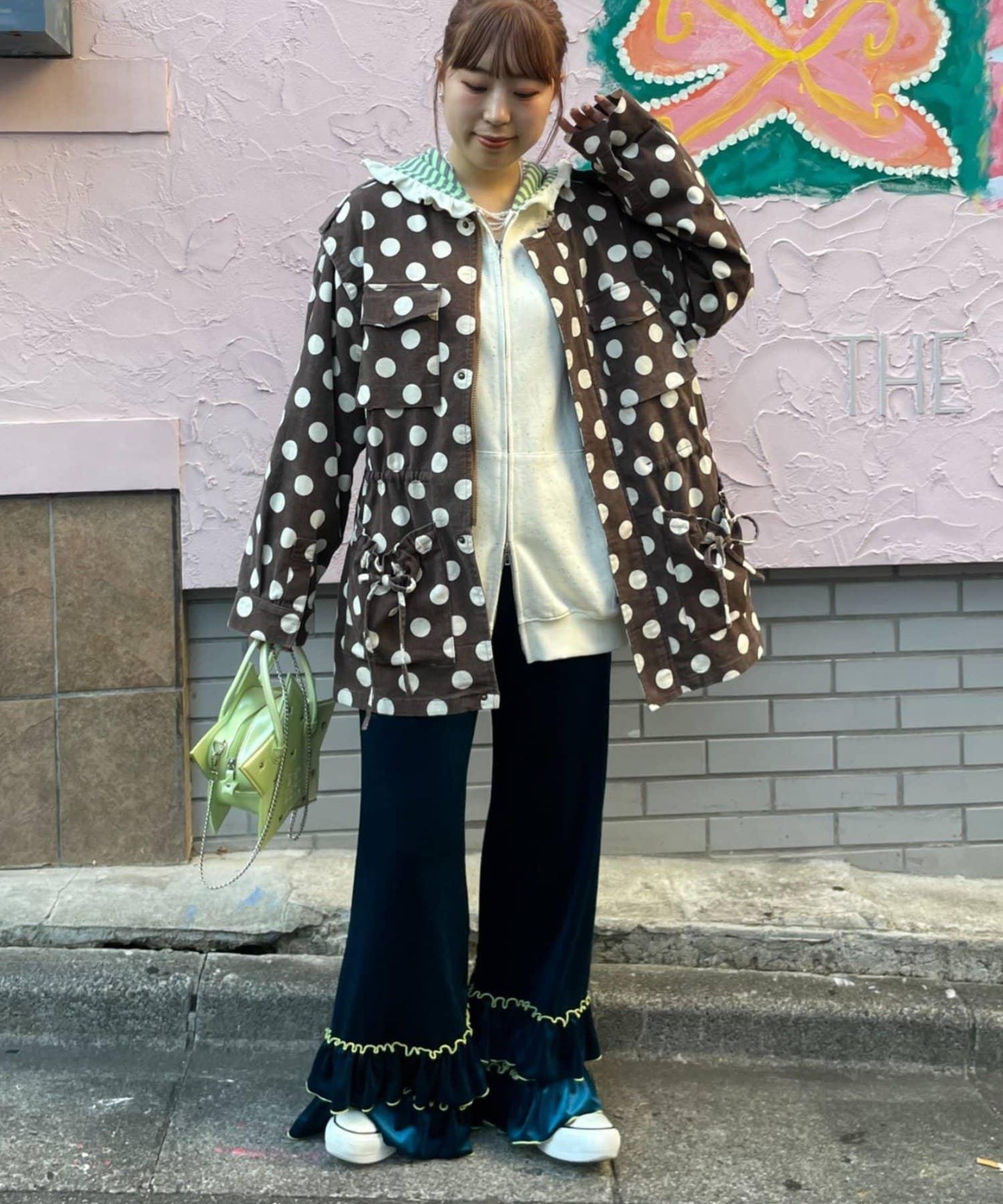 HELLO.SANFRANCISCO 多色波點寬鬆夾克