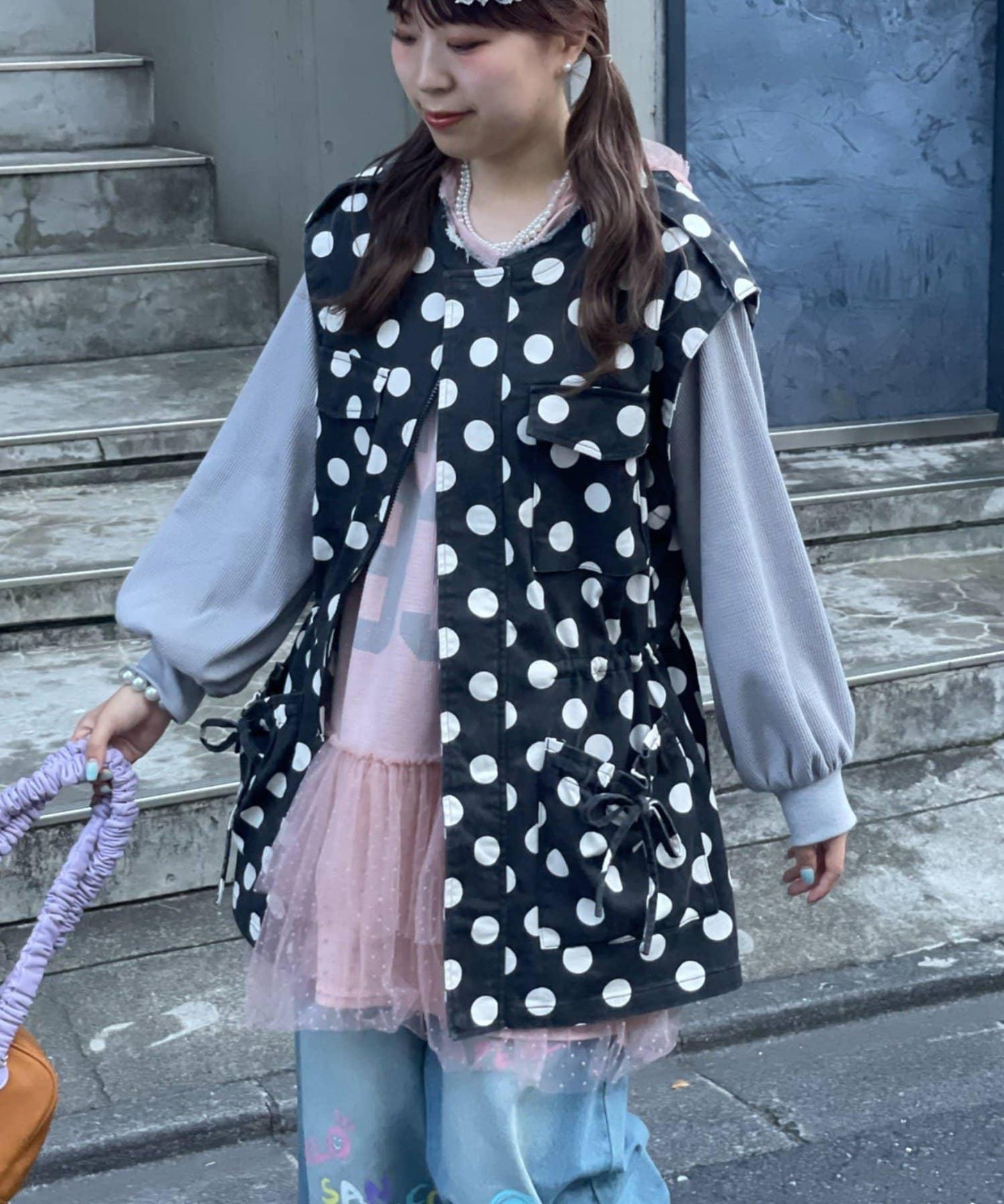 HELLO.SANFRANCISCO 多色波點寬鬆夾克