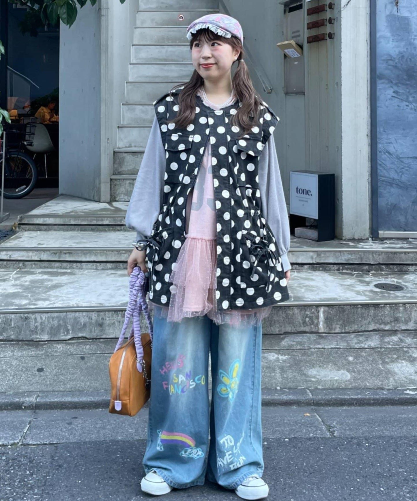 HELLO.SANFRANCISCO 多色波點寬鬆夾克