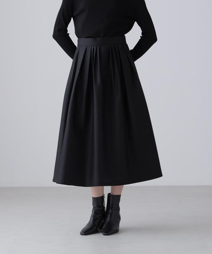 BLACK LABEL 絲毛斜紋布 喇叭半身裙