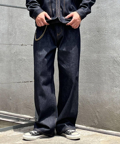 cian denim 寬鬆直筒牛仔褲
