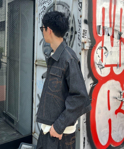 cian denim 剪裁牛仔夾克