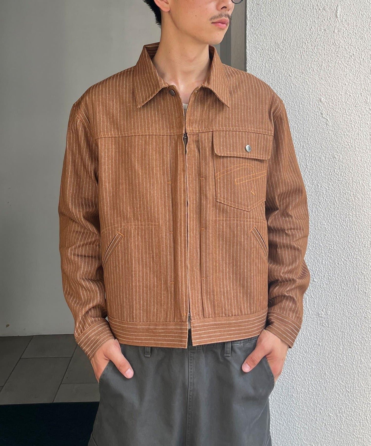 cian denim 剪裁牛仔夾克