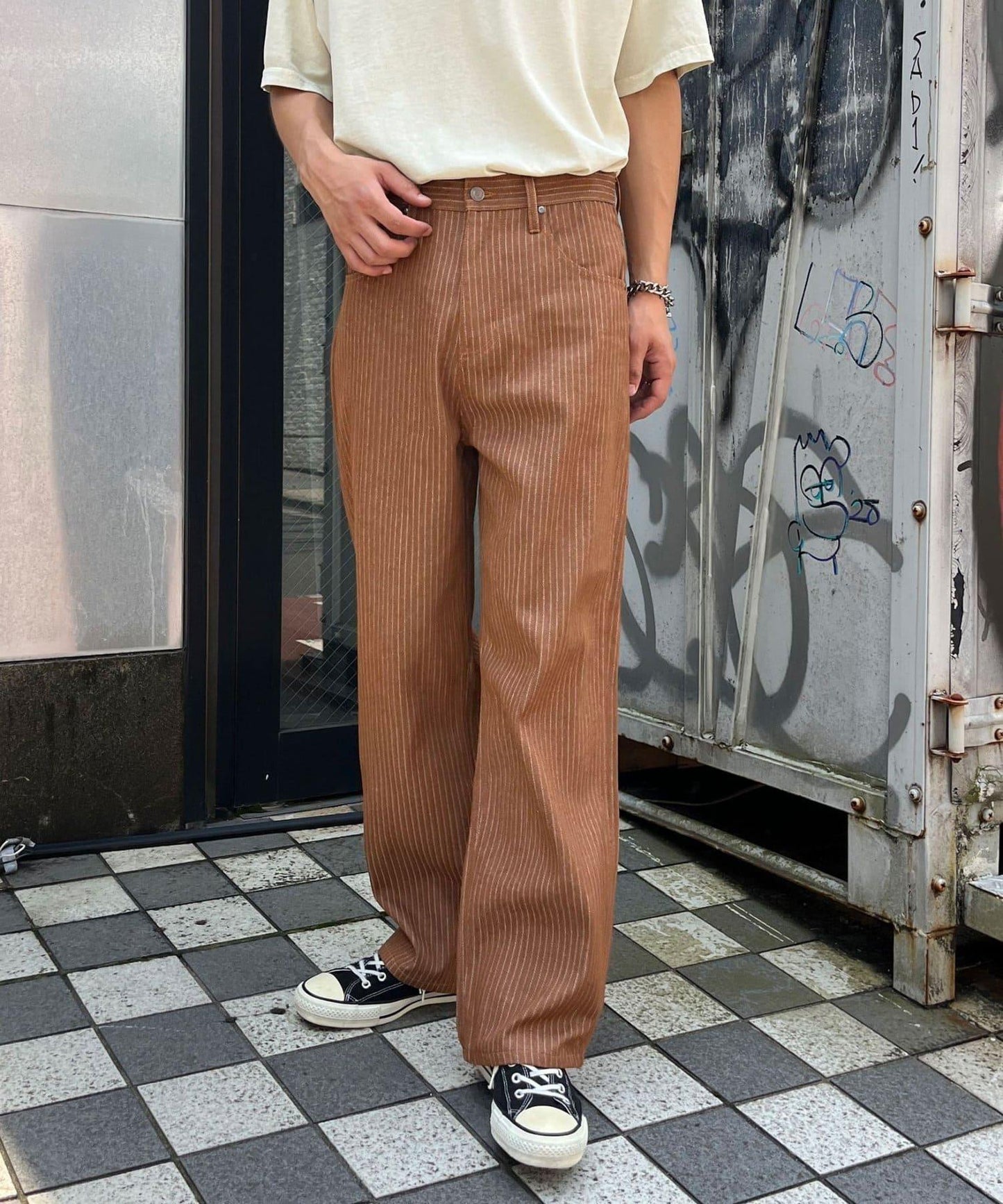 cian denim 寬鬆直筒牛仔褲