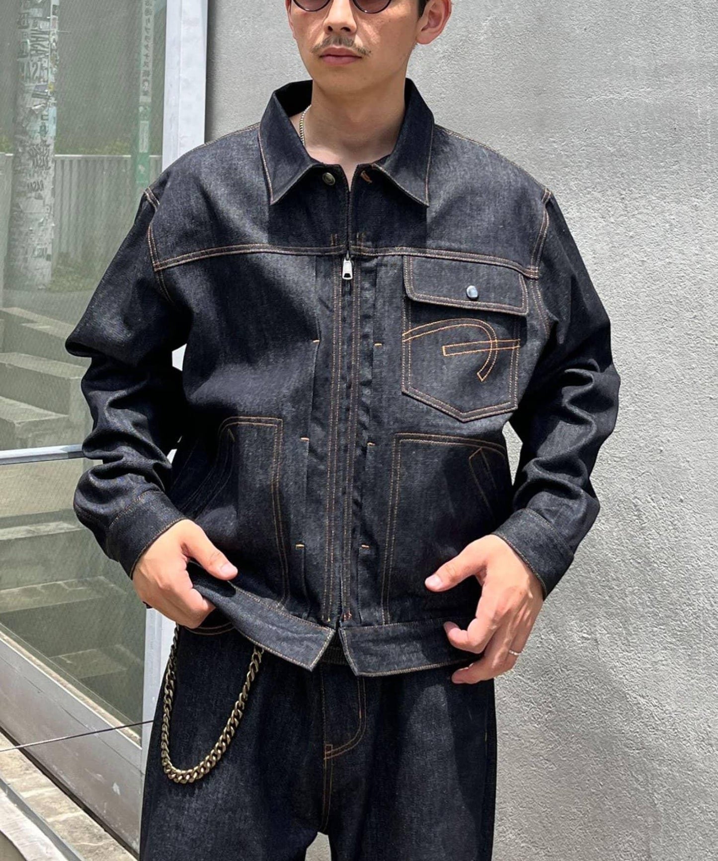 cian denim 剪裁牛仔夾克