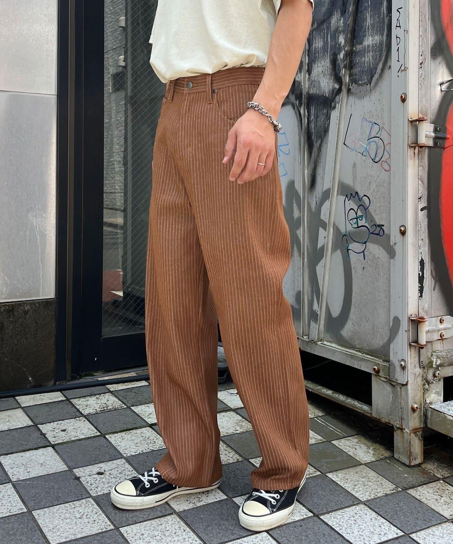 cian denim 寬鬆直筒牛仔褲