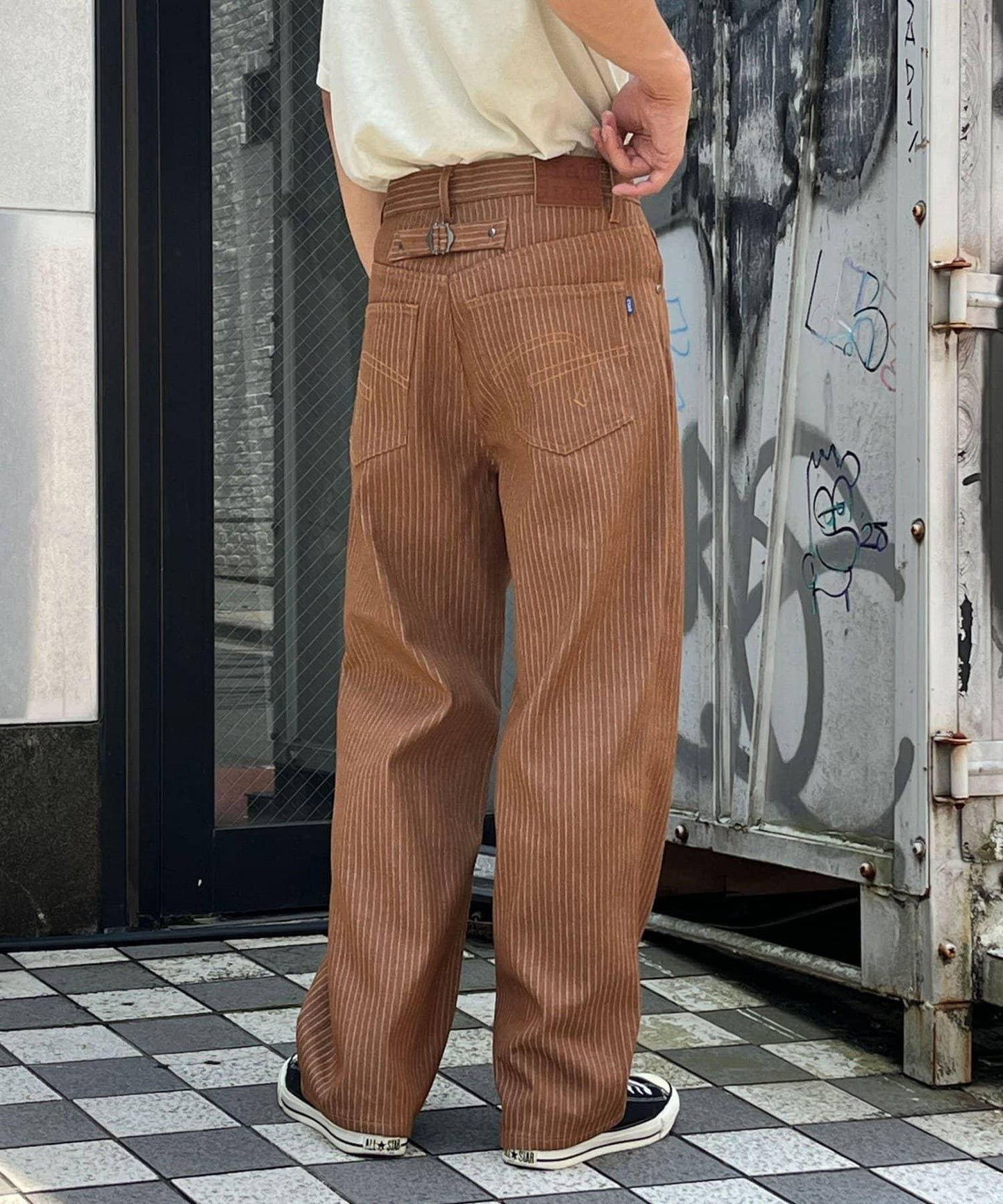 cian denim 寬鬆直筒牛仔褲