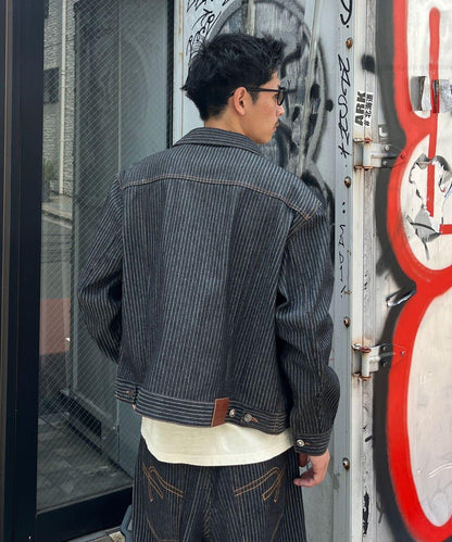 cian denim 剪裁牛仔夾克