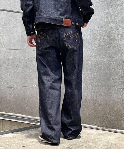 cian denim 寬鬆直筒牛仔褲