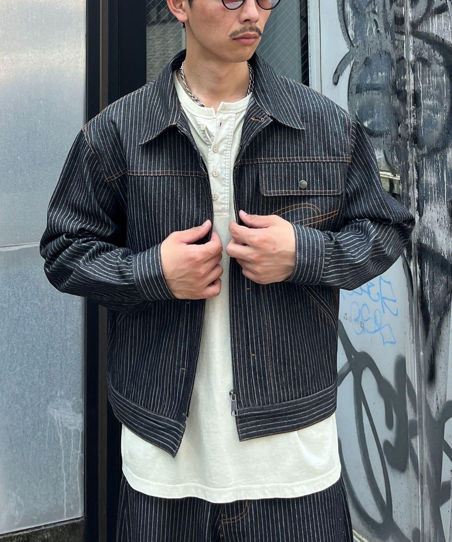 cian denim 剪裁牛仔夾克