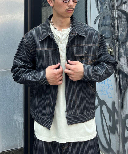 cian denim 剪裁牛仔夾克