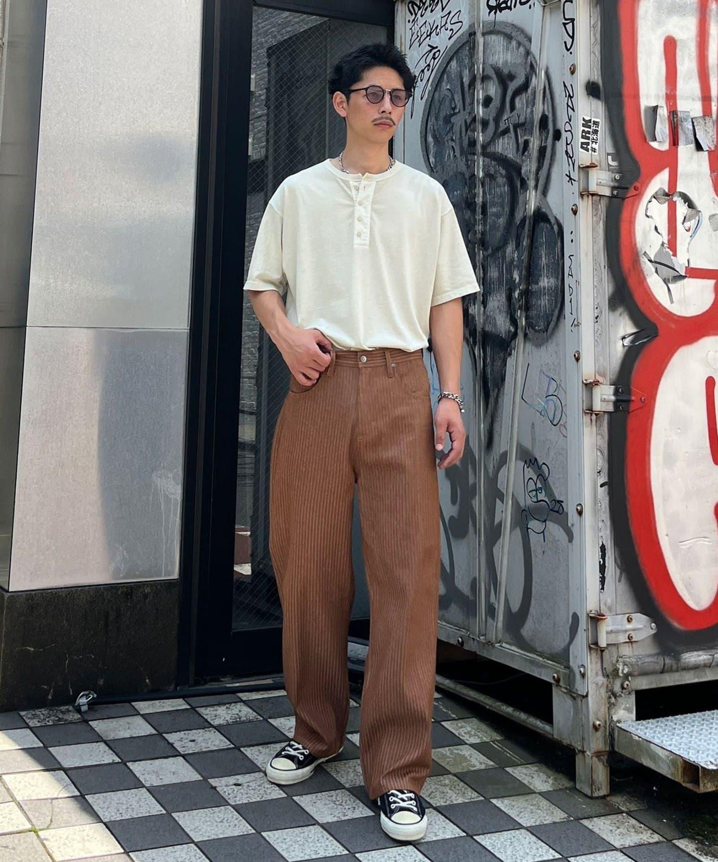 cian denim 寬鬆直筒牛仔褲