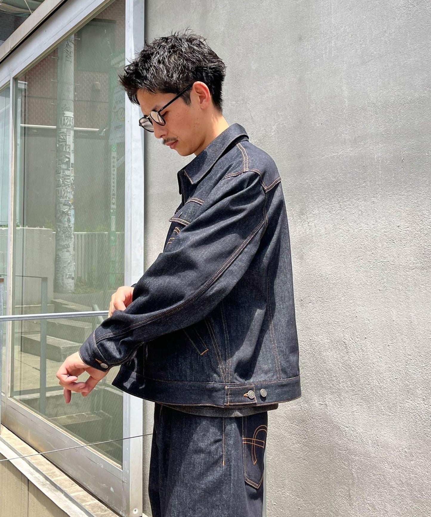 cian denim 剪裁牛仔夾克