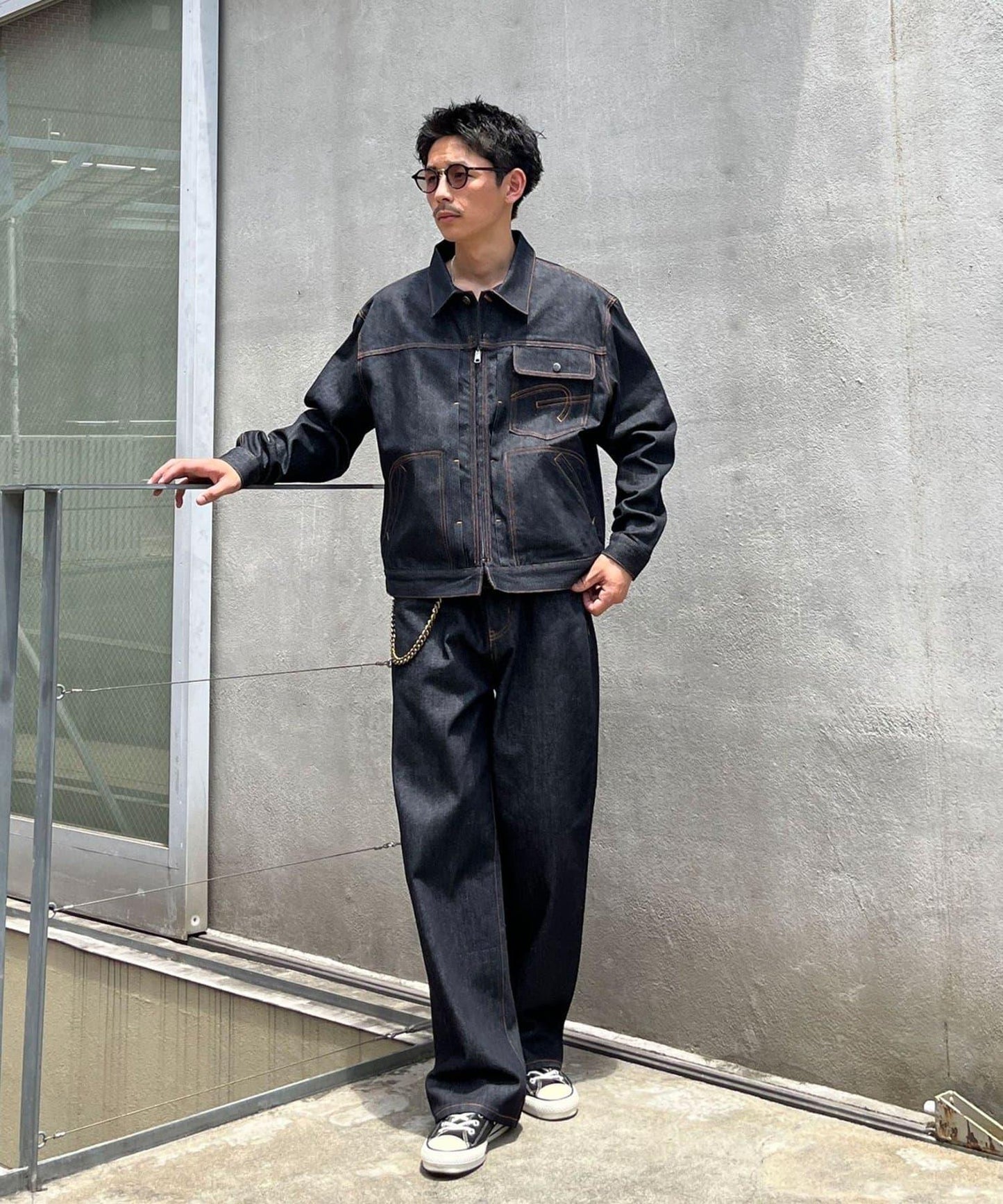 cian denim 剪裁牛仔夾克