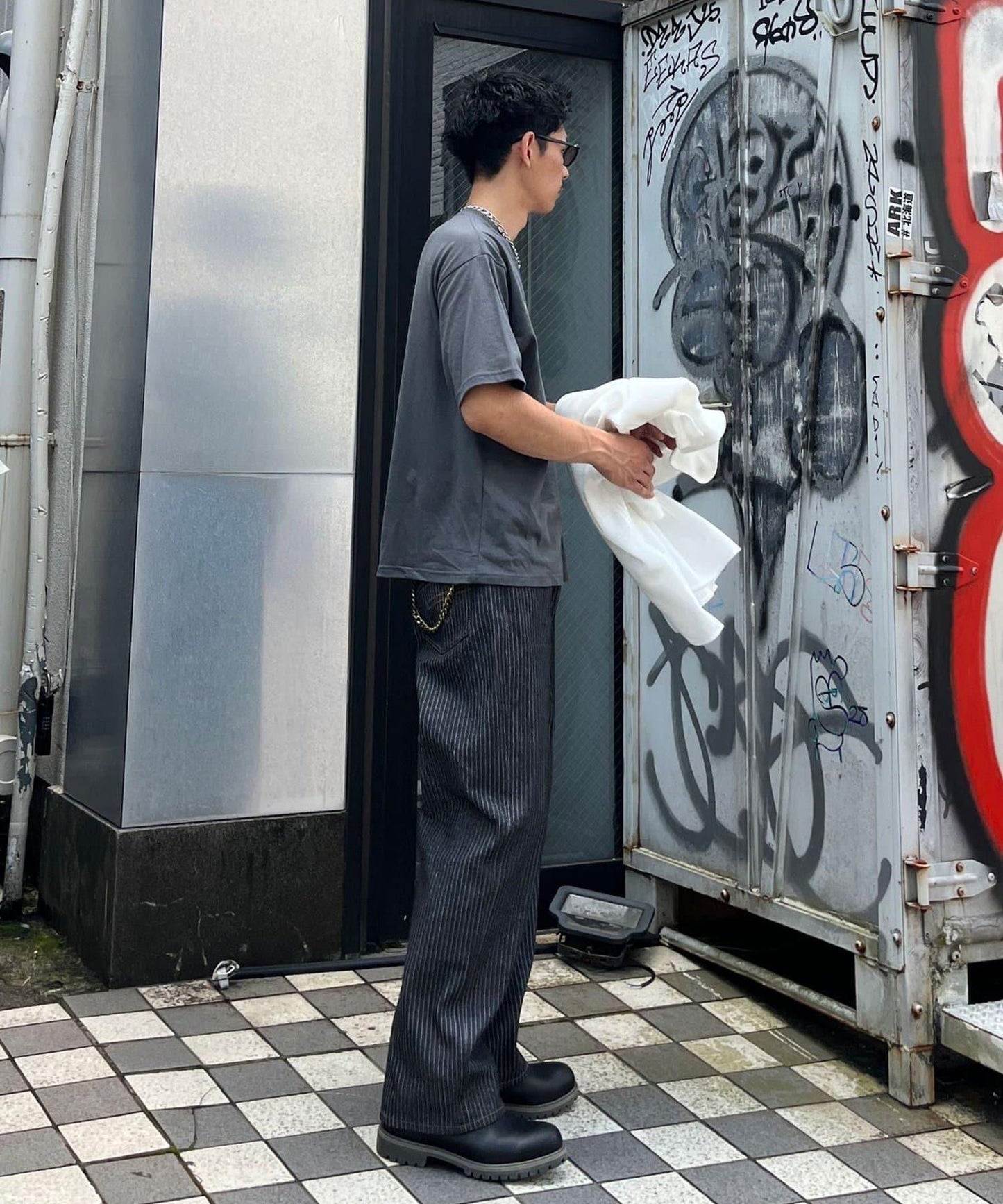 cian denim 寬鬆直筒牛仔褲