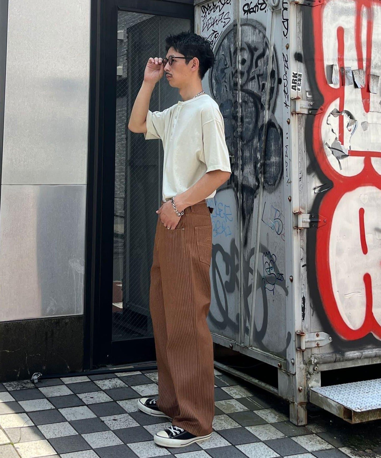 cian denim 寬鬆直筒牛仔褲
