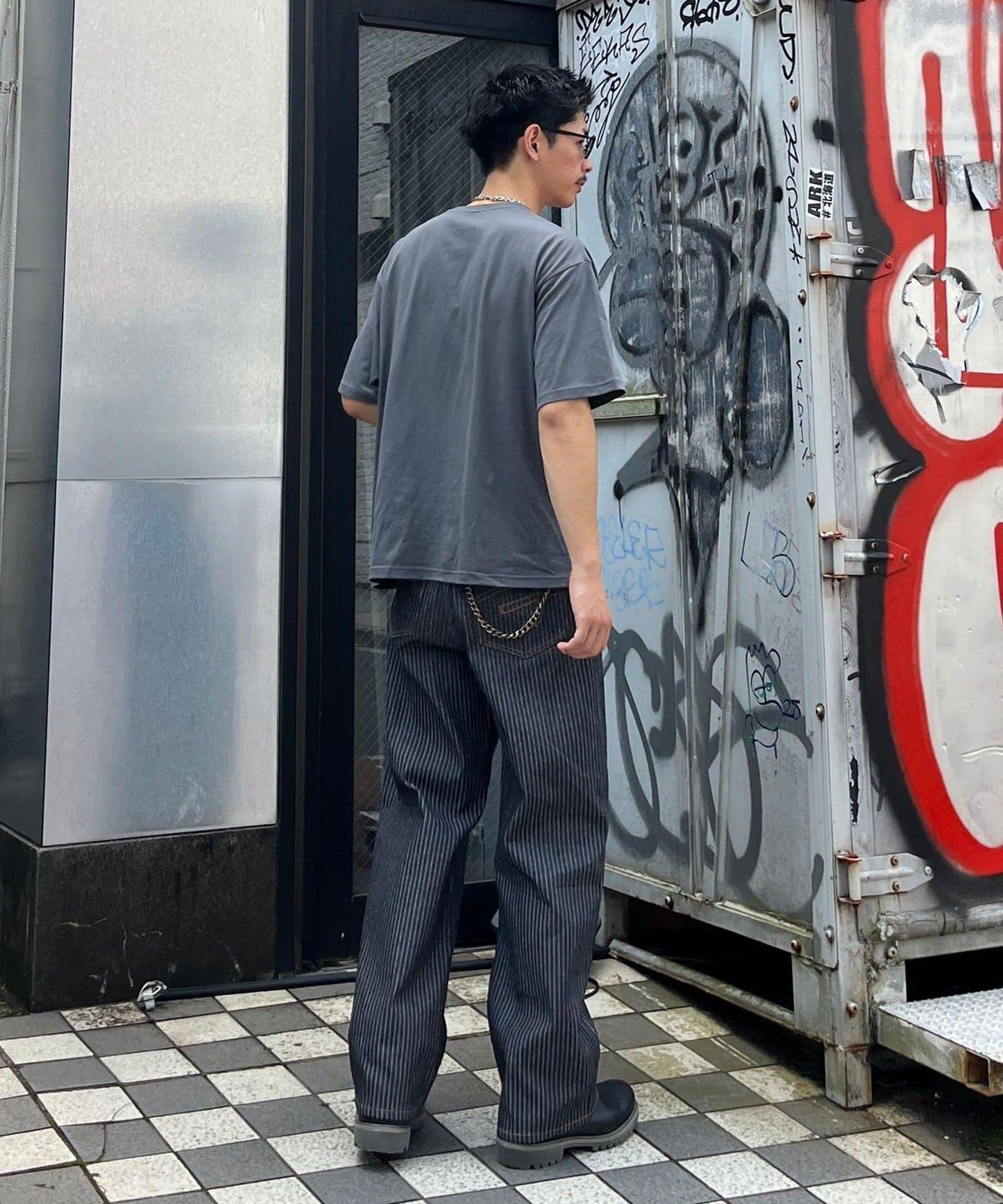 cian denim 寬鬆直筒牛仔褲