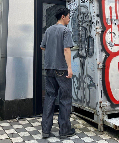 cian denim 寬鬆直筒牛仔褲