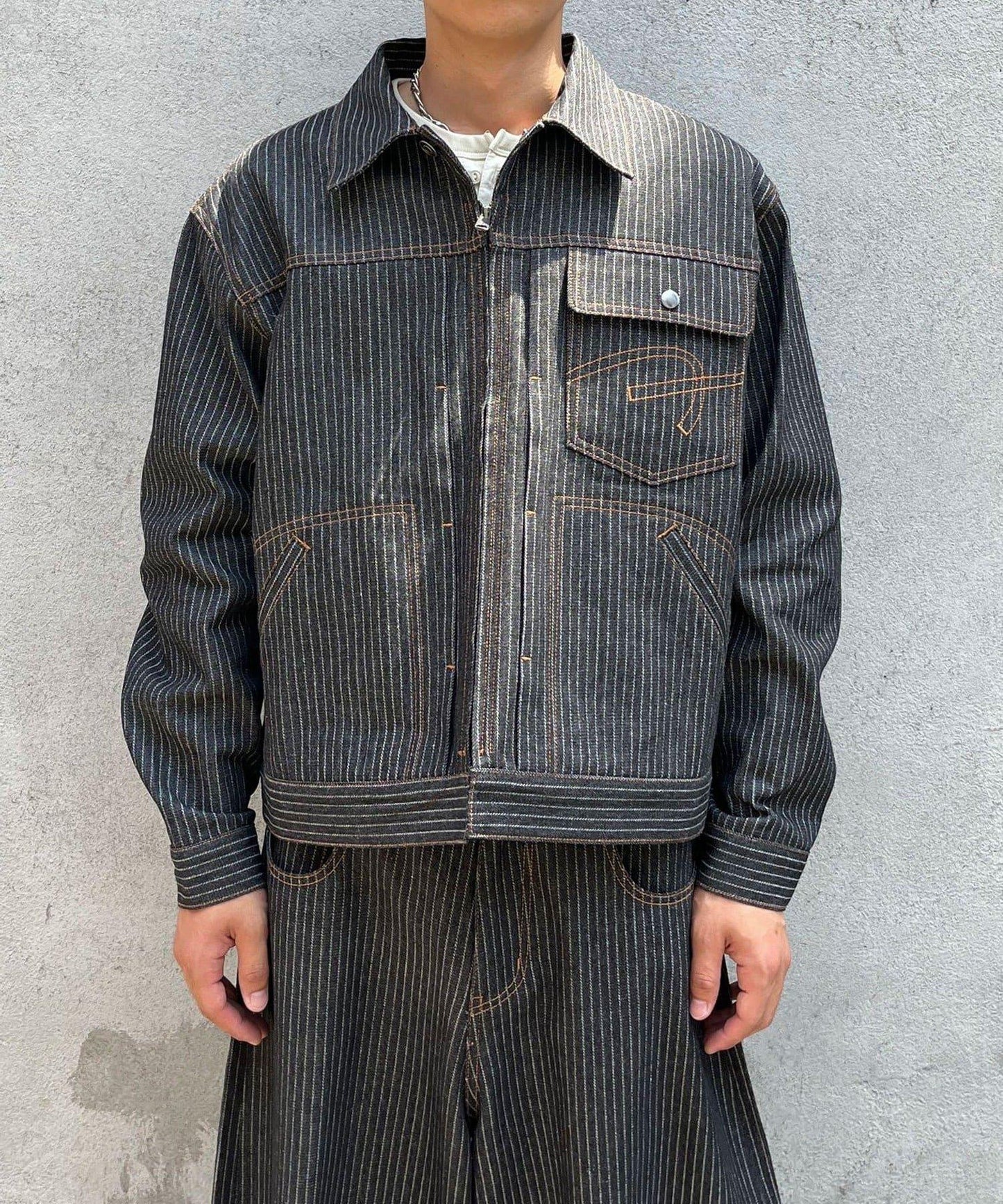cian denim 剪裁牛仔夾克