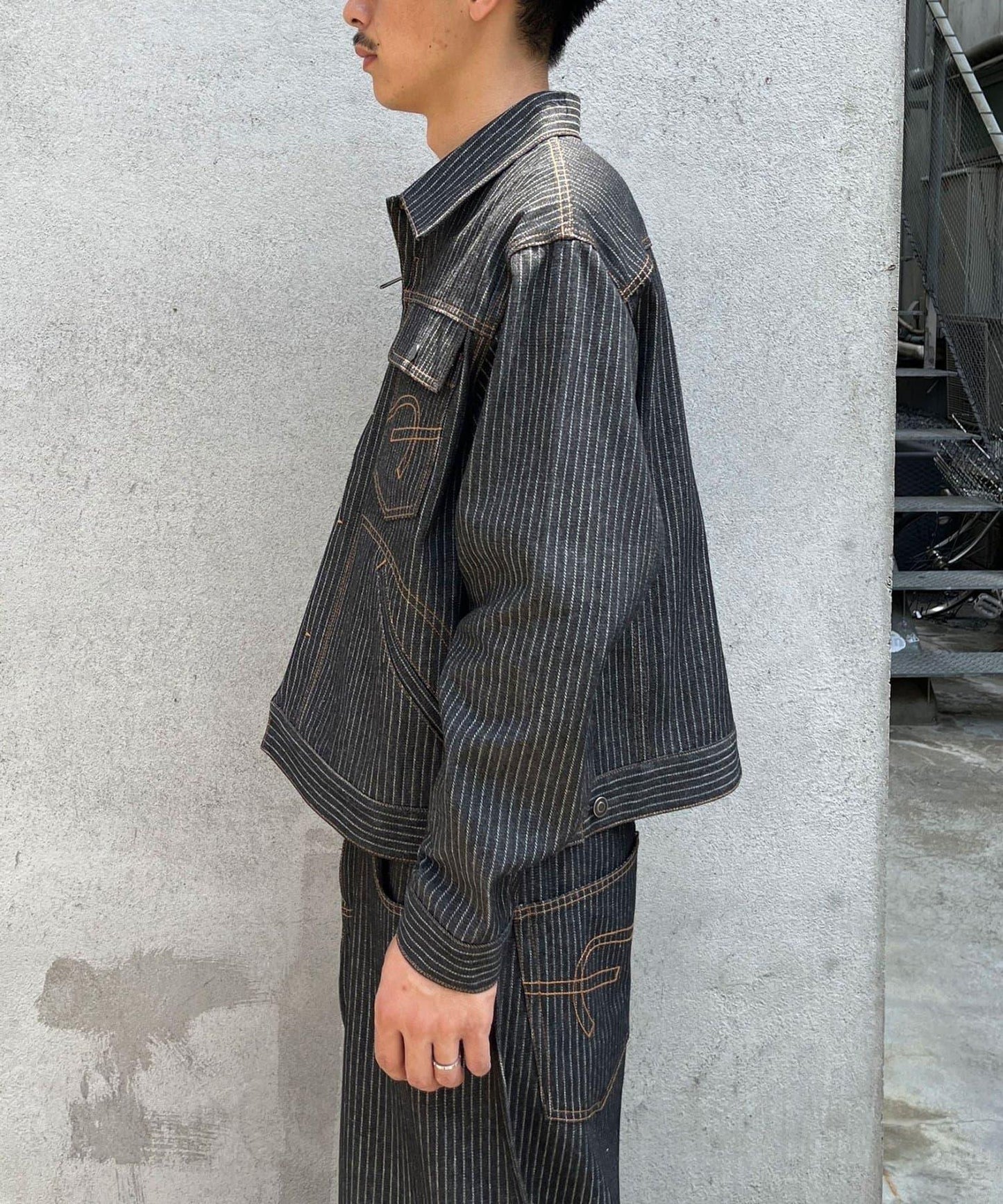 cian denim 剪裁牛仔夾克