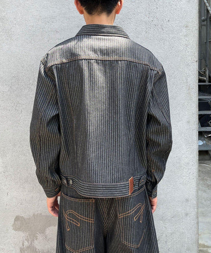 cian denim 剪裁牛仔夾克