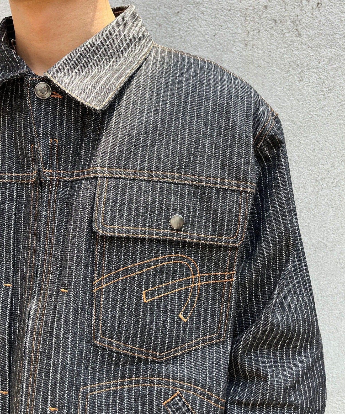 cian denim 剪裁牛仔夾克