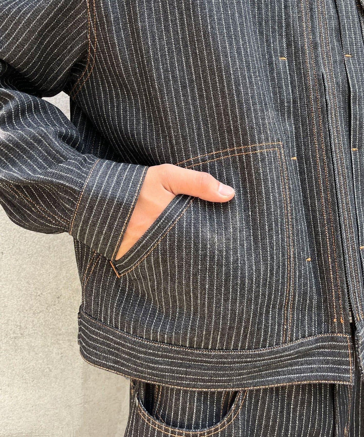 cian denim 剪裁牛仔夾克
