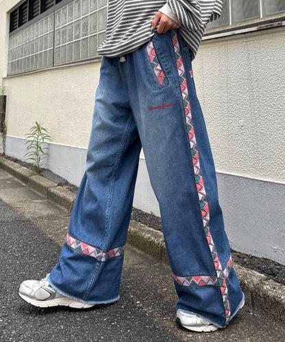 SOUNDS GOOOOD 提花織帶牛仔褲