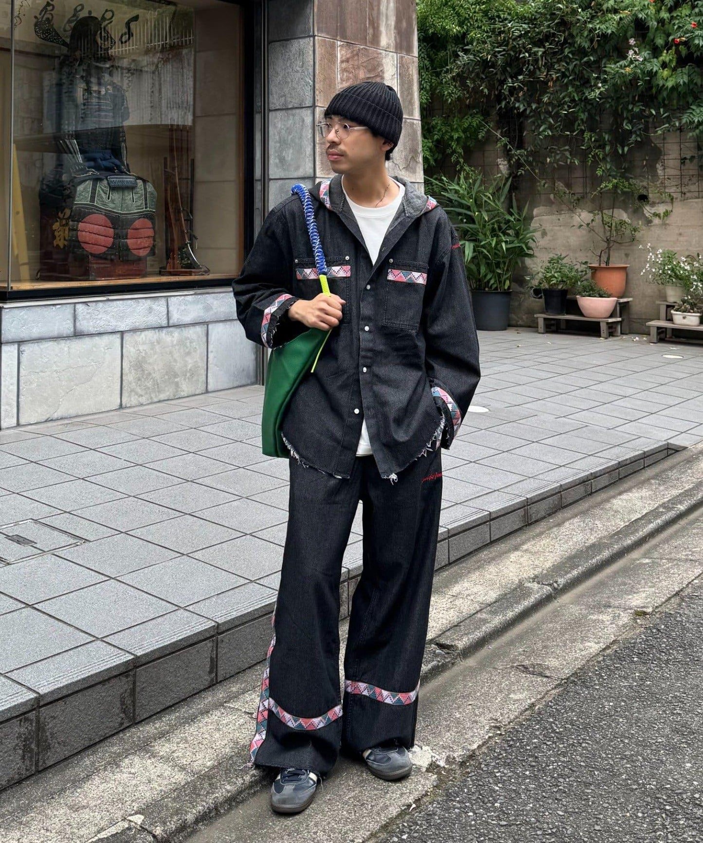 SOUNDS GOOOOD 提花織帶牛仔襯衫