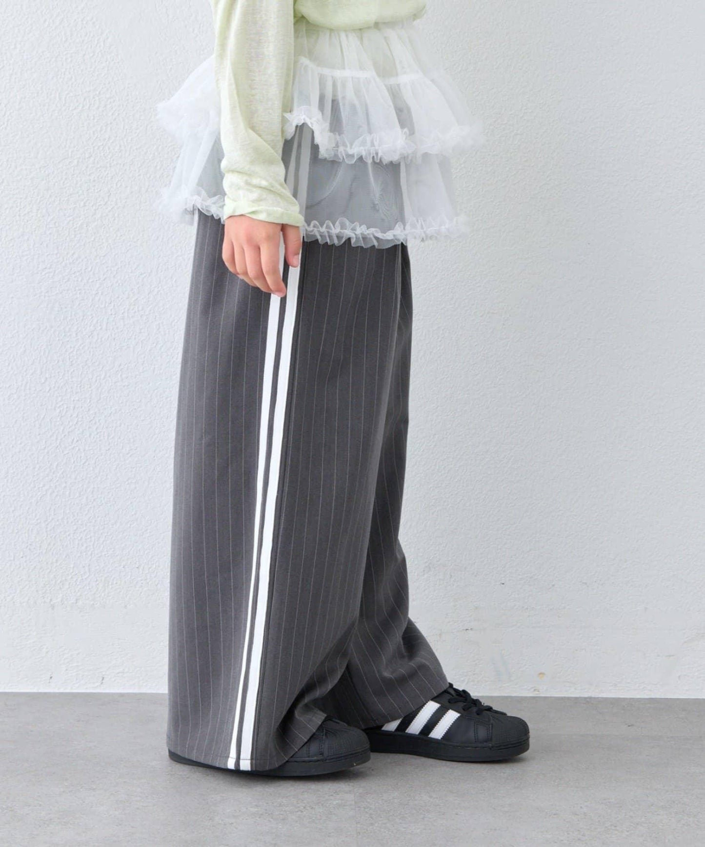 【KIDS】側邊條紋西裝褲