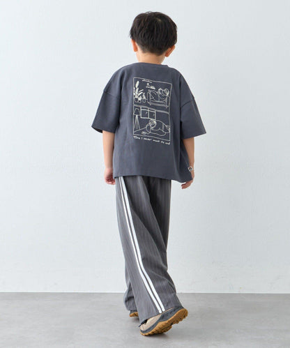 【KIDS】側邊條紋西裝褲