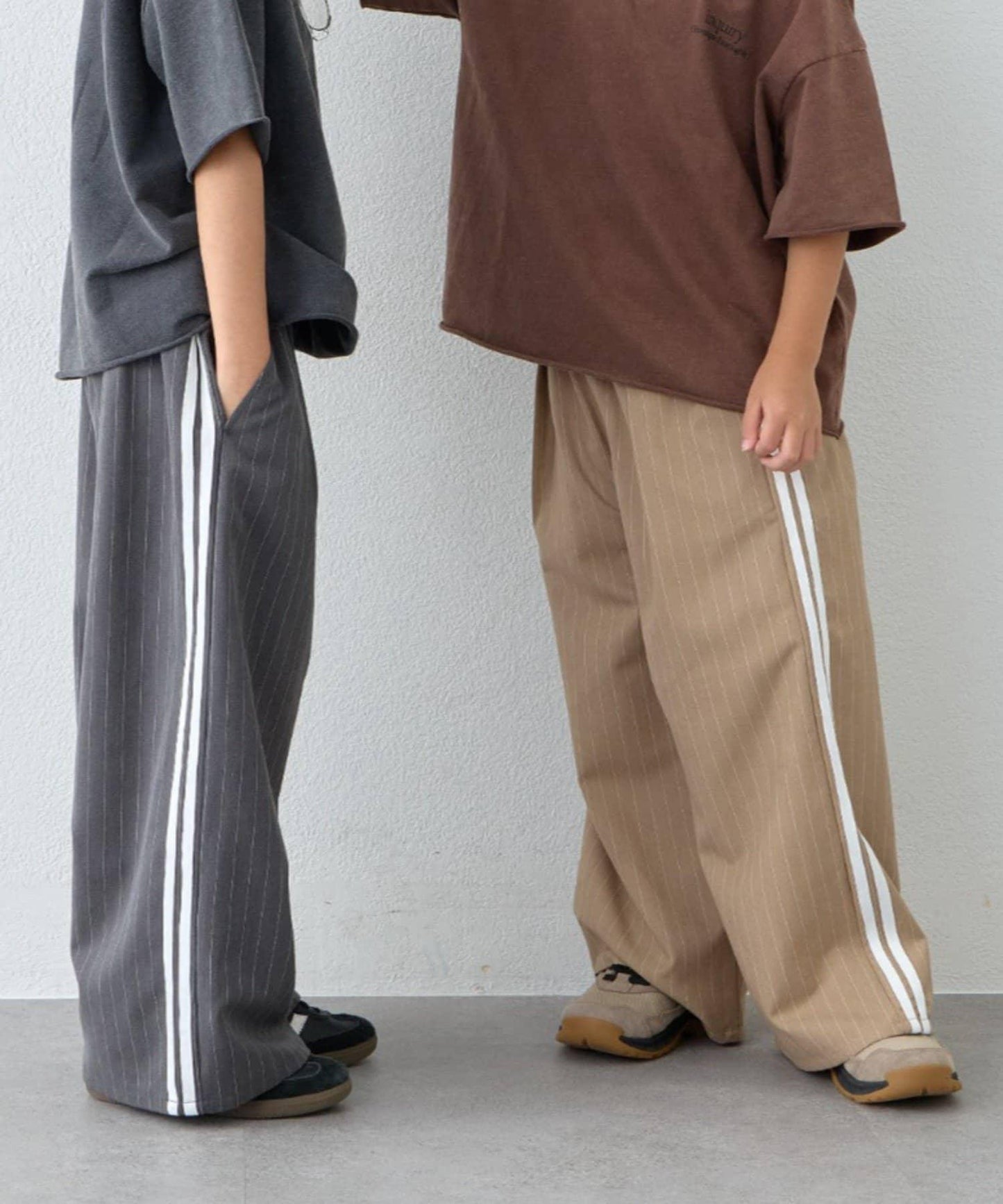 【KIDS】側邊條紋西裝褲