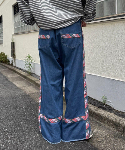 SOUNDS GOOOOD 提花織帶牛仔褲