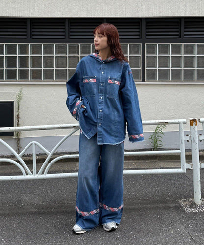 SOUNDS GOOOOD 提花織帶牛仔襯衫