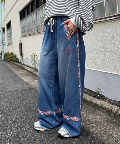 SOUNDS GOOOOD 提花織帶牛仔褲