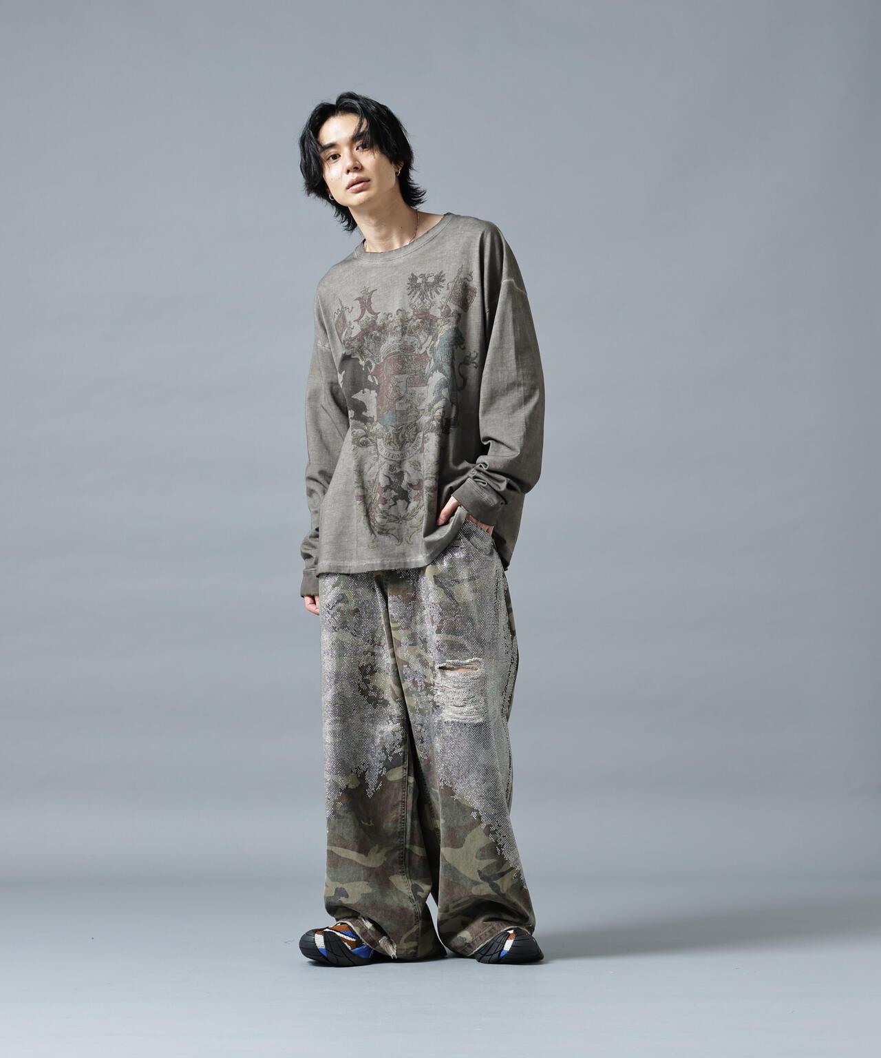 DankeSchon/ダンケシェーン/SPRAYBURN L/S TEE EMBLEM