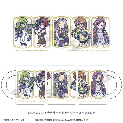 コードギアス 反逆のルルーシュ（叛逆的魯路修） 復古波普系列 C.C.+カレン+ナナリー+シャーリー+ユーフェミア 馬克杯