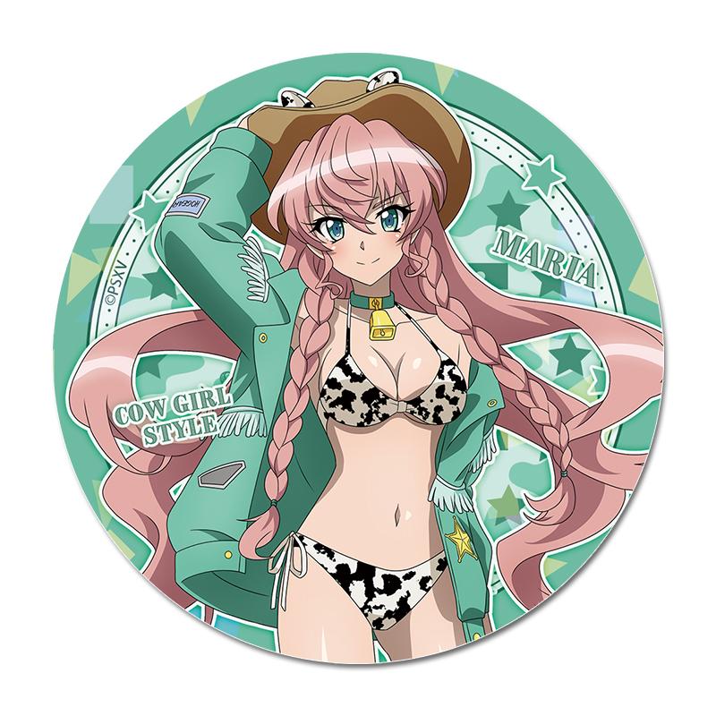 戰姬絕唱Symphogear XV 閃亮大徽章 瑪麗亞·卡登扎夫娜·伊芙 牛仔女郎ver.