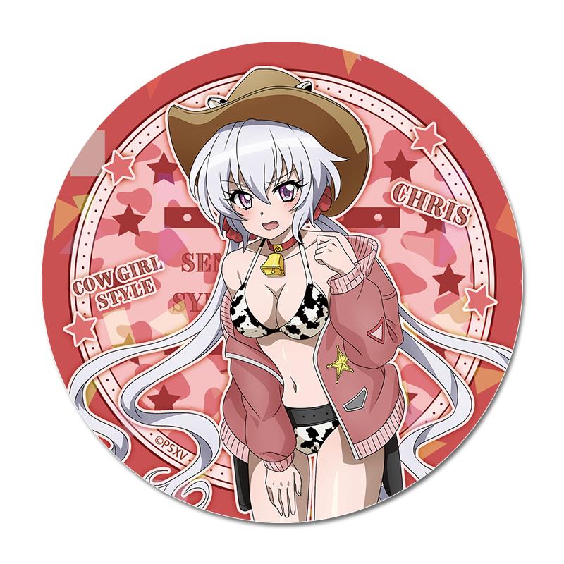 戰姬絕唱Symphogear XV 描き下ろし 閃亮大徽章 雪音クリス 牛仔女郎ver.