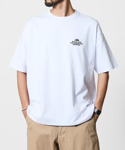 アルクマ × ヨーグレット × FREAK'S STORE 寬鬆版型 後背印花 下襬抽繩 圓領T恤