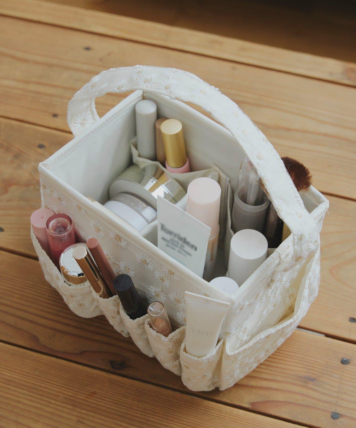 花朵蕾絲化妝品收納盒
