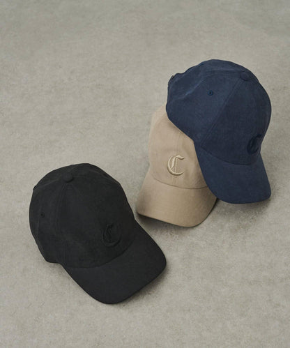 UNISEX 麂皮刺繡Logo棒球帽