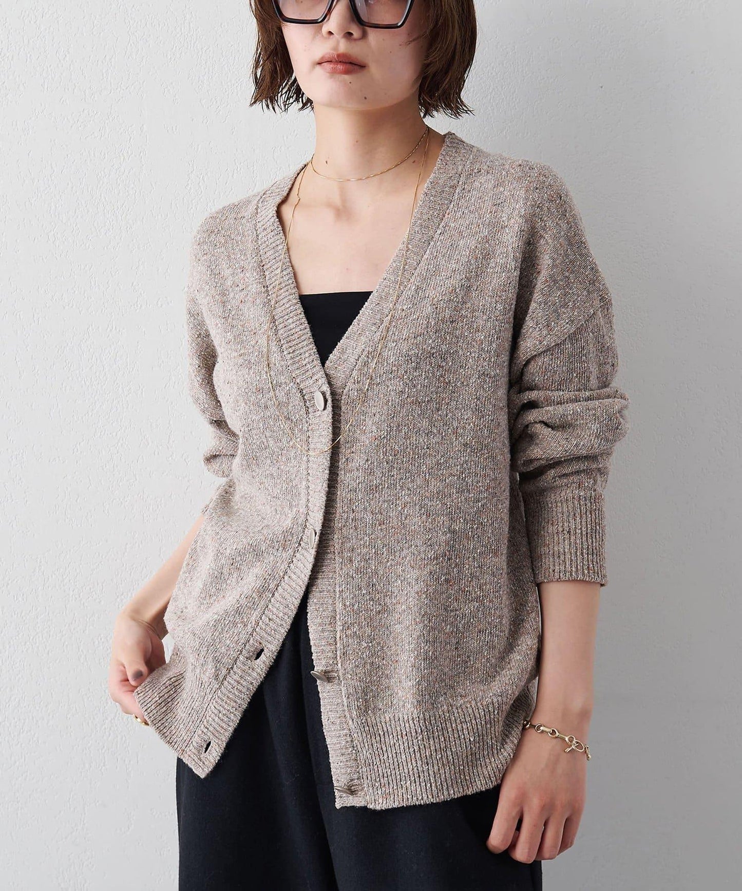 【THE PAUSE】MIX紗線針織開衫