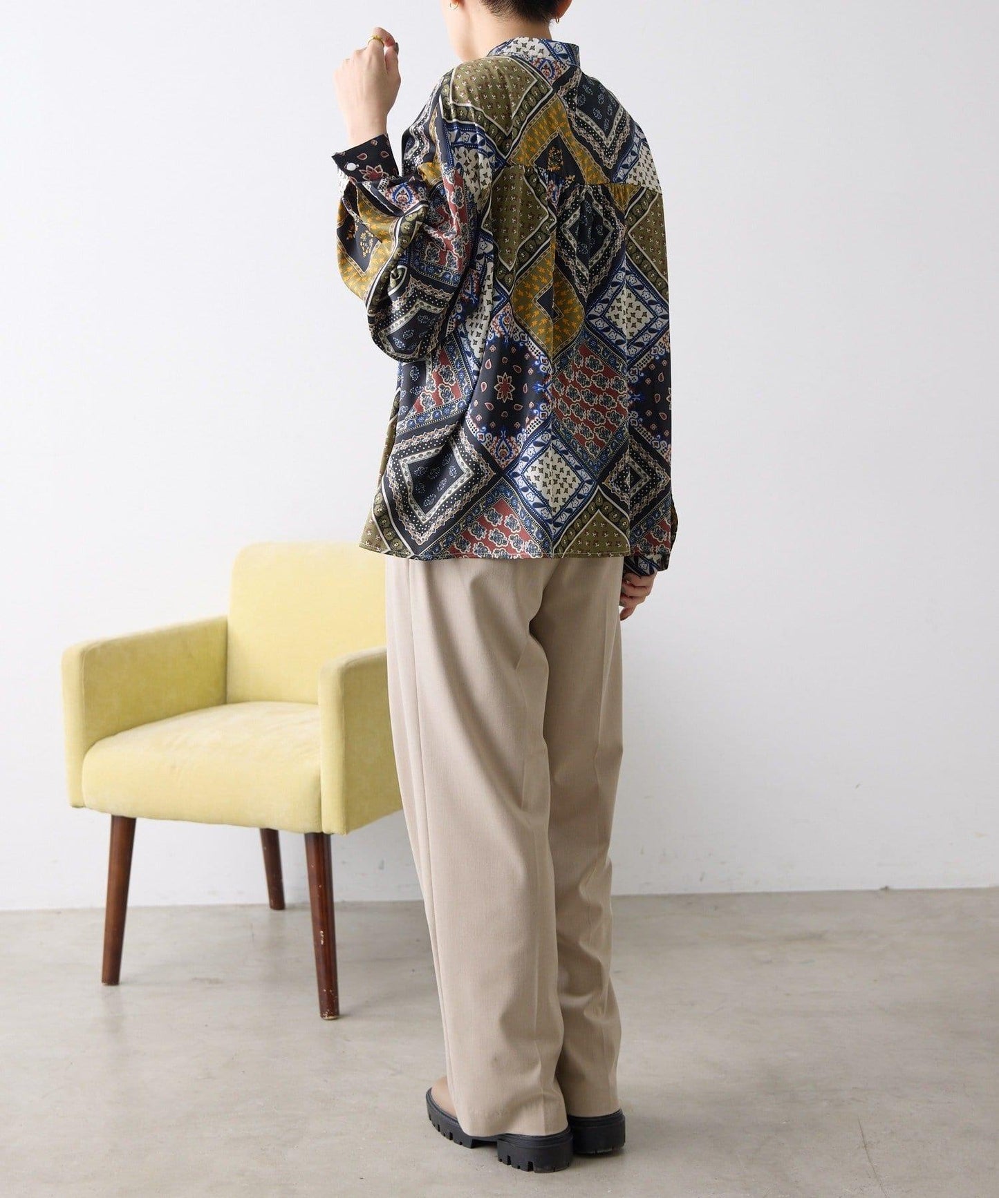 ear PAPILLONNER 柄褶飾襯衫 SUM1 STYLE