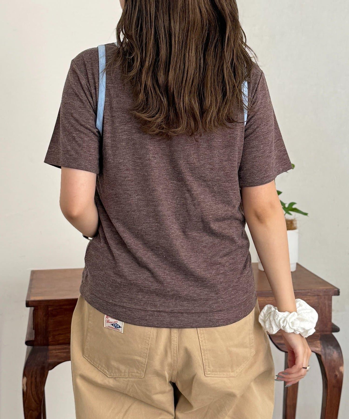 坦克背心套裝竹節棉短袖套頭衫