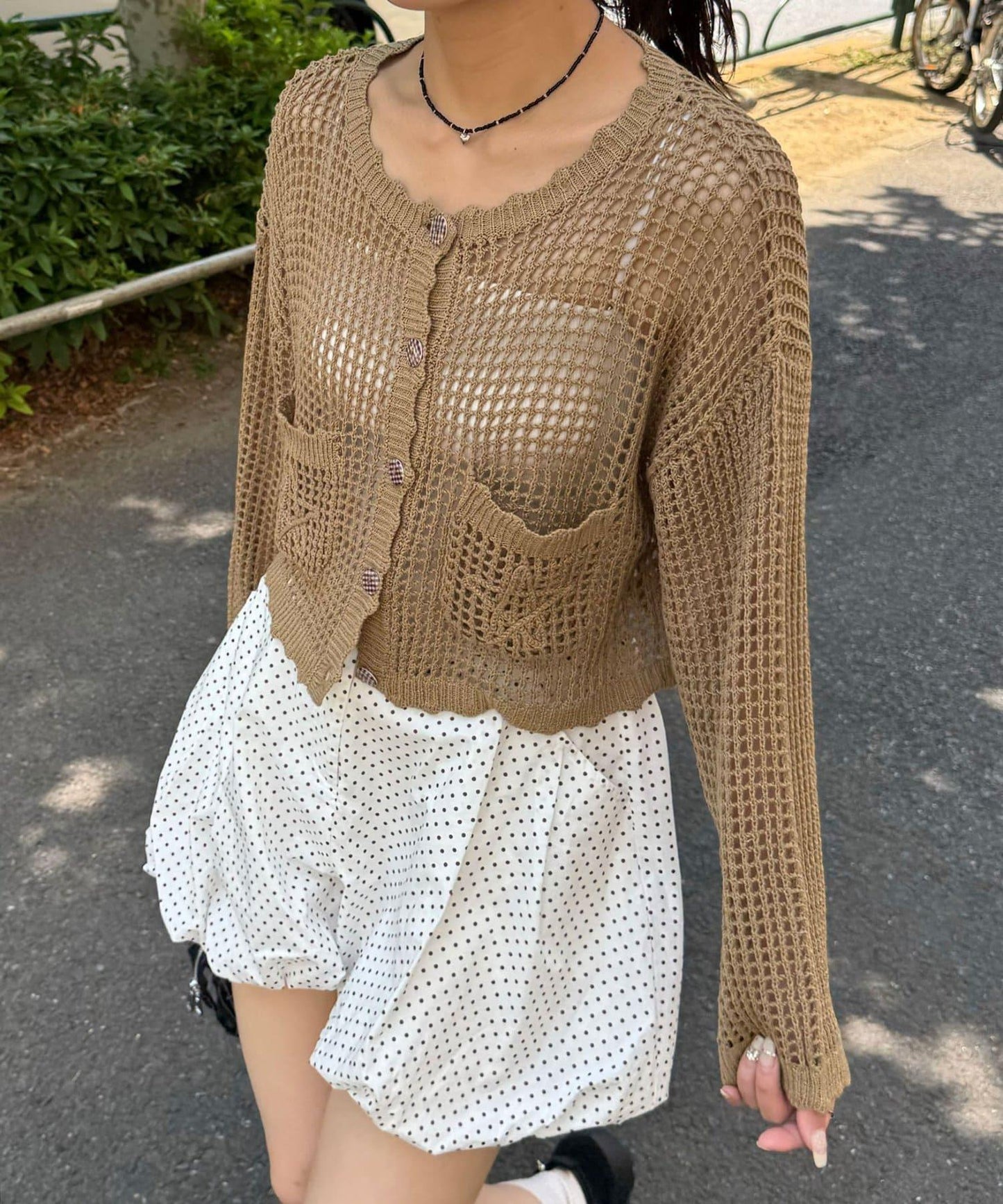 Ciaopanic 順滑網眼針織開衫