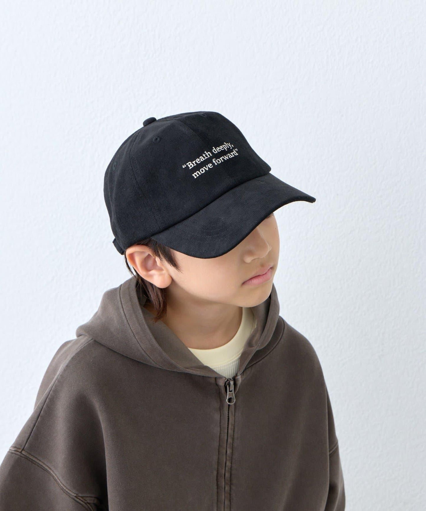 【KIDS】兒童加絨斜紋布Logo棒球帽