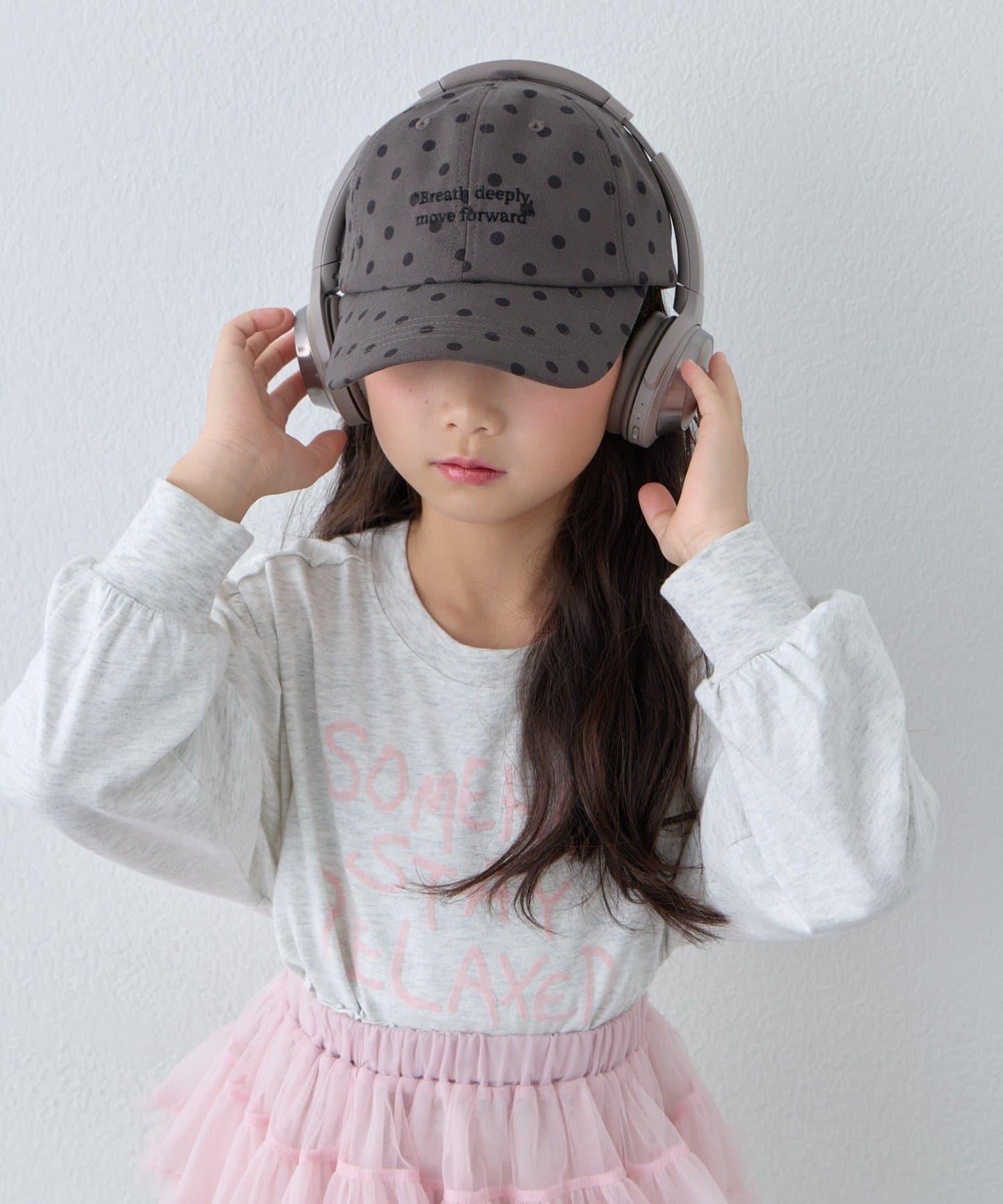 【KIDS】兒童加絨斜紋布Logo棒球帽